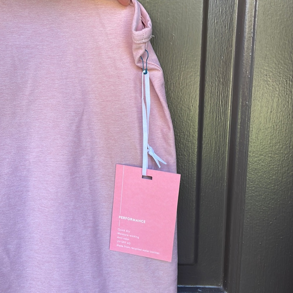 Market & Spruce Active Side Tie Tank in Pink, size L - Picture 7 of 8